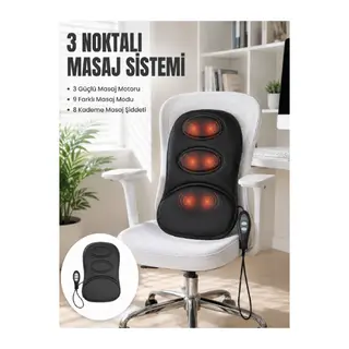 Titreşimli Masaj Koltuk Minderi Kademe Şiddet Ayarlı Isıtma Fonksiyonlu Masaj Pedi
