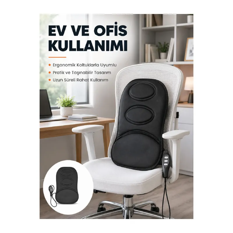 Ev ve Araç İçin Masaj Minderi Modlu Isıtmalı Titreşimli Koltuk Masaj Pedi