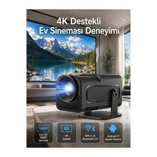 4K Android Smart Wi-fi Çift Kollu Projeksiyon Game Box Kumandalı Taşınabilir Yeni Nesil