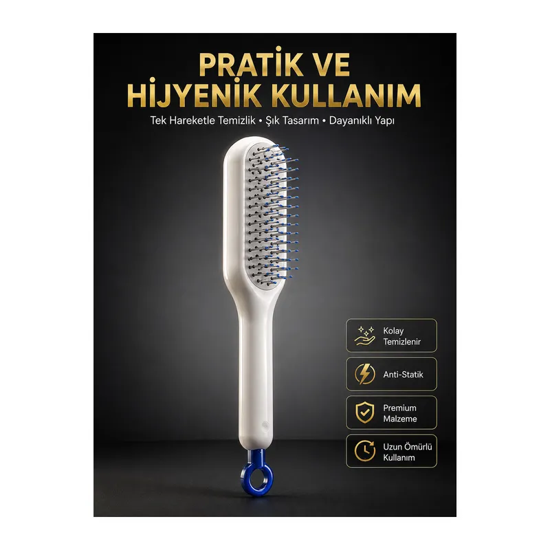 Yeni Nesil Saç Fırçası Saç Derisini Ölü Derilerinden Arındırır Kolay Temizlenen