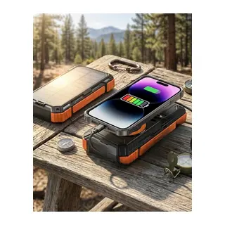 20000 mAh Solar Powerbank Kablosuz Şarj Özellikli Kamp ve Seyahat İçin Taşınabilir Güç Kaynağı