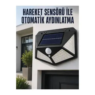 Hareket Sensörlü Güneş Enerjili Duvar Lambası Dış Mekan İçin Güçlü LED Aydınlatma