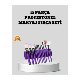 12 Parça Makyaj Fırça Seti – Profesyonel ve Günlük Kullanıma Uygun