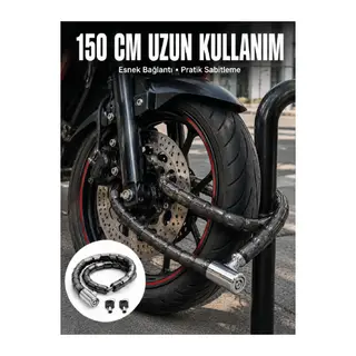 Blok Çelik Halkalı Yapısıyla Üst Düzey Güvenlik Sunan Motosiklet Kilidi