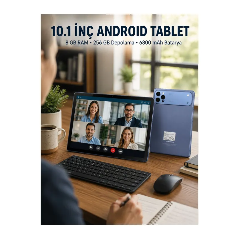 10.1 İnç Android Tablet 8 GB RAM 256 GB Depolama Yeni Nesil