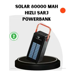Powerbank Hızlı Şarj Solar Güneş Enerjili Çok Girişli