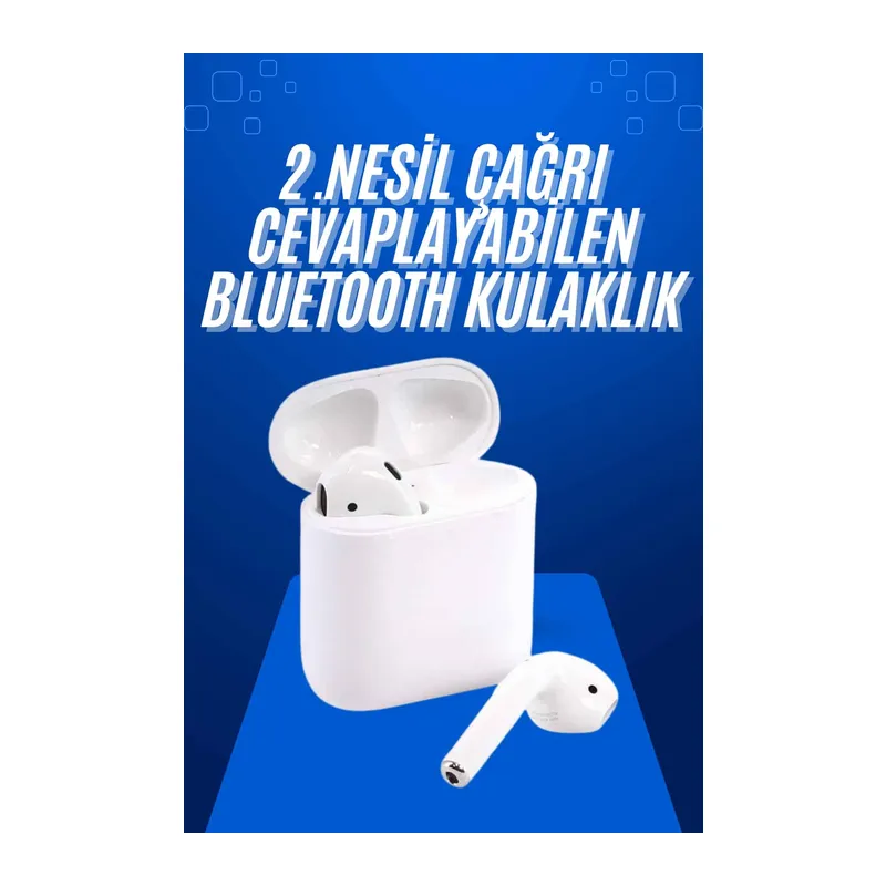 2025 Model Çağrı Cevaplayabilen Bluetooth Kulaklık Beyaz Dokunmatik Kontrol