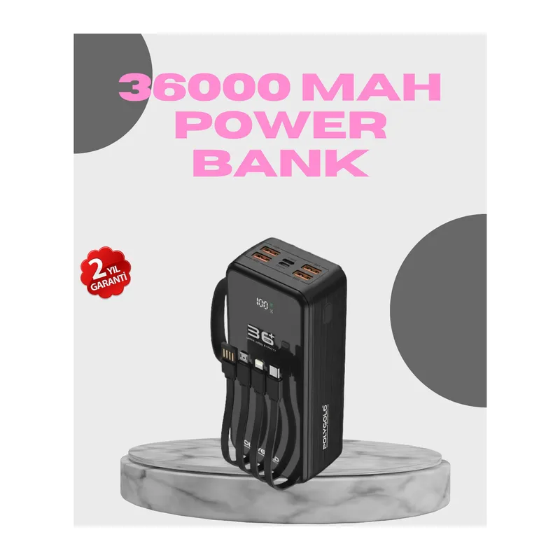 Yüksek Kapasiteli Powerbank Hızlı Şarj ve Kablosuz Destekli