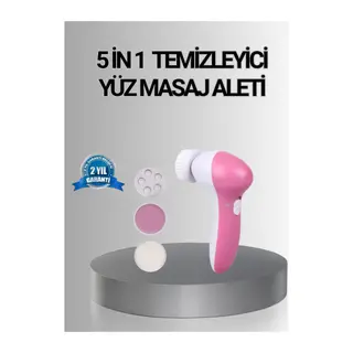 5 Başlıklı Yüz Masaj Aleti – Cilt Temizleme, Peeling, Siyah Nokta ve Gözenek Bakımı