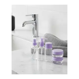 5 Parça Seyahat Banyo Seti 30 ml Şeffaf Taşınabilir Şişe Seti