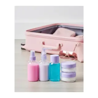 5 Parça Şeffaf Seyahat Kozmetik Seti 30 ml