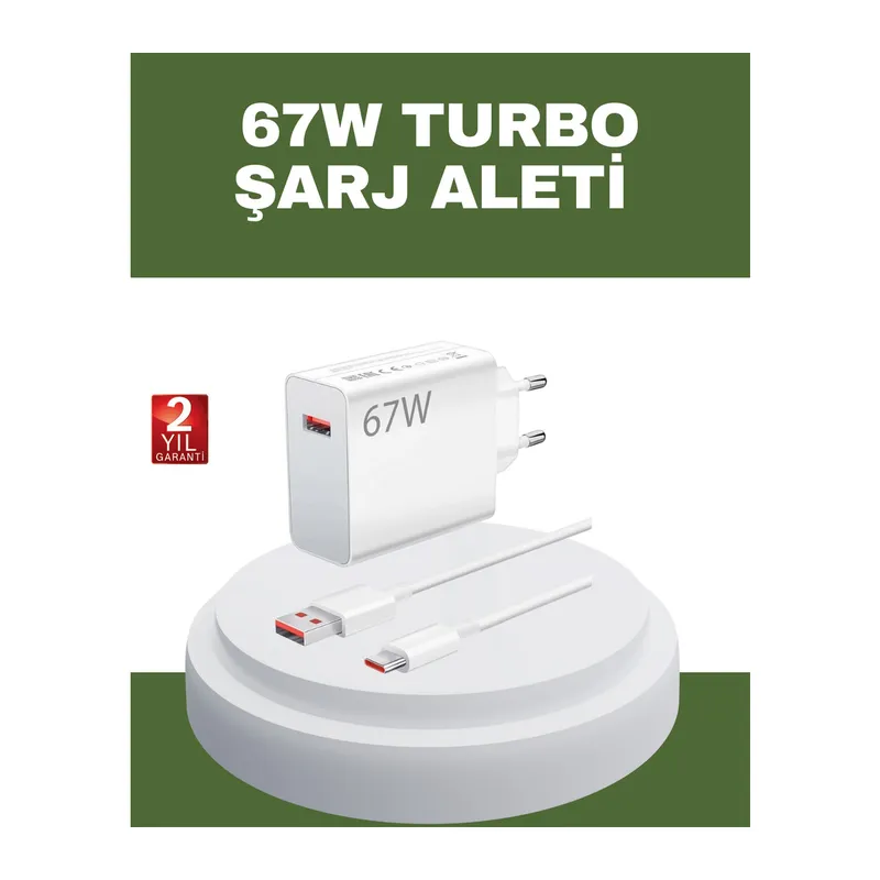 67 Watt Type C Hızlı Şarj Cihazı OnePlus 7 8 9 10 Uyumlu