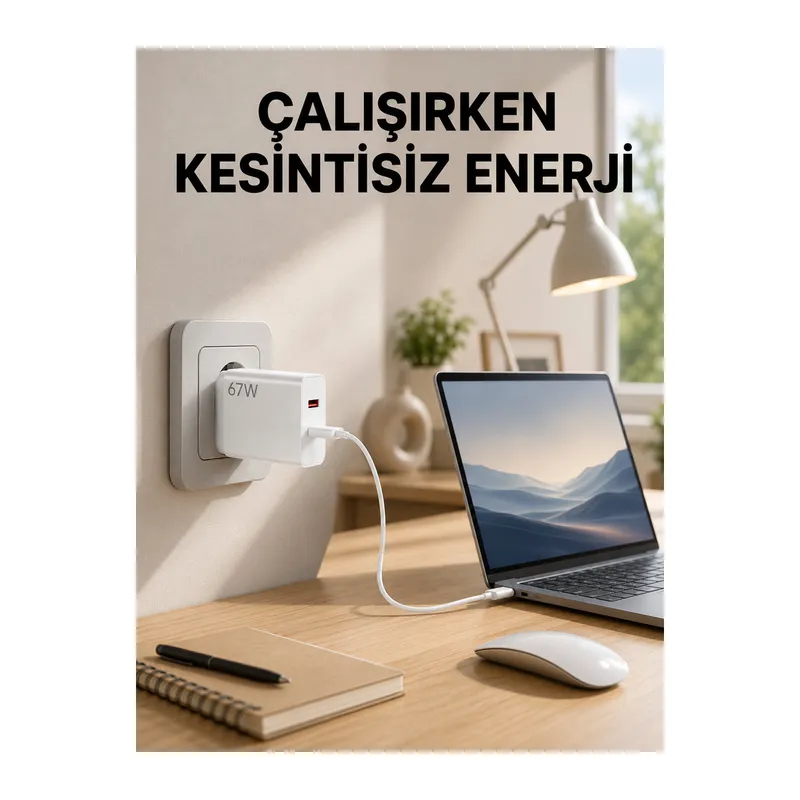 67 Watt Turbo Şarj Cihazı Motorola G30 G50 G60 G82 Uyumlu Yeni Nesil