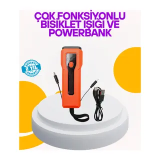 Su Geçirmez Bisiklet Işığı 5000 mAh Powerbankli Ön Far