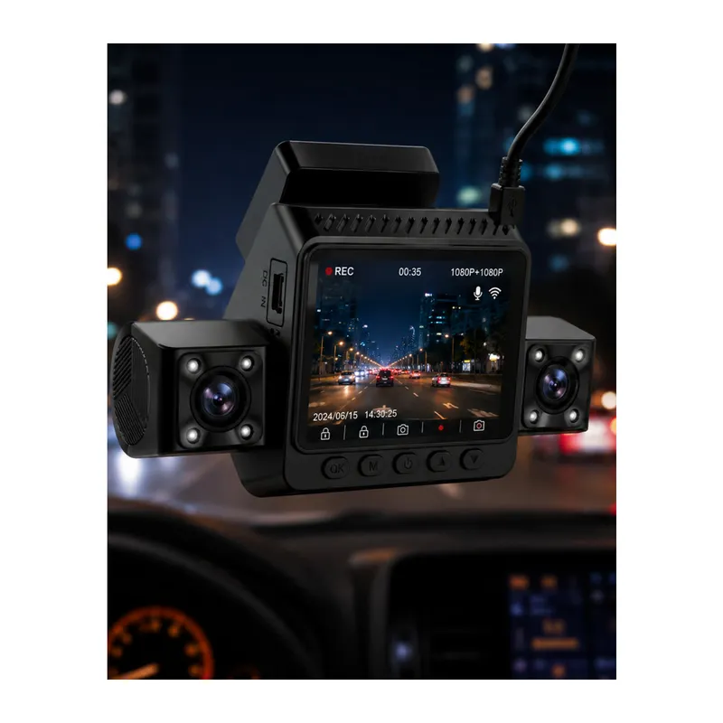 Araç İçi Güvenlik Kamerası 4 Lensli Full HD Kayıt Destekli Sistem