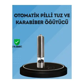 Pilli Baharat Değirmeni Karabiber Tuz ve Baharat Öğütücü
