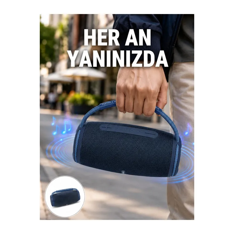 Net Stereo Ses Sunan IPX5 Su Geçirmez Bluetooth Hoparlör Yeni Nesil
