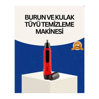 Raks Kırmızı Tüy Temizleme Cihazı Kulak Burun Pilli Ergonomik