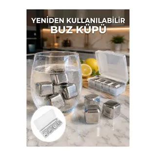 Hızlı Soğutma Özellikli Paslanmaz Metal Buz Küpü Takımı Yeni Nesil