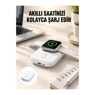 Kablosuz ve Kablolu Şarj Destekli 10000 mAh Taşınabilir Powerbank Yeni Nesil