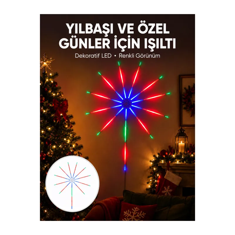 Akıllı RGB LED Duvar Lambası Kumandalı ve Uygulama Kontrollü Yeni Nesil