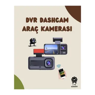 Sürüş ve Park Halinde Kesintisiz Güvenlik İçin 3 Kameralı Profesyonel Dashcam