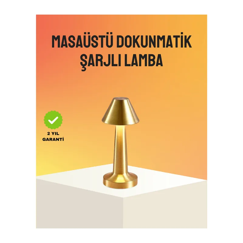 Modern Metal Masa Lambası 3 Işık Renkli Kademesiz Parlaklık Ayarlı