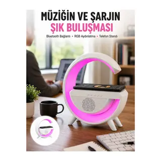 Yeni Nesil Bluetooth Hoparlör Speaker 5.0 Taşınabilir G Şeklinde Powerbankli Yeni Nesil