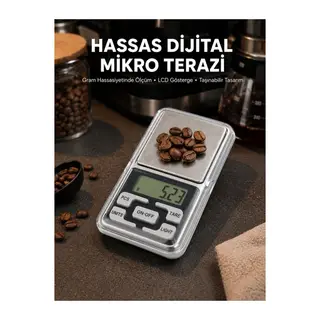 300 Gr Hassas Cep Terazisi Mavi Işıklı LCD Ekranlı