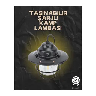 Kamp ve Bahçe İçin Retro LED Fener – Sıcak Işık, Uzun Ömürlü Batarya