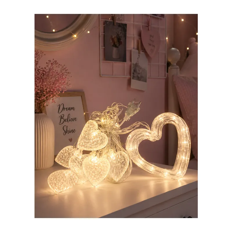 Kalp Figürlü LED Neon Dekor Işığı Romantik Ortam Aydınlatması
