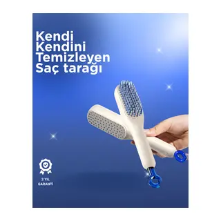 Kendini Temizleyen Tarak-Tüm Saç Tiplerine Uygun Kullanım