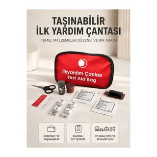 Taşınabilir İlk Yardım Seti Araç Ev Ofis İçin Pratik Çözüm