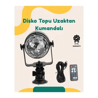 Müzik Ritmine Uyumlu 7 Modlu Renkli Disko Topu Işığı