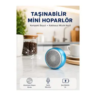 10W Güçlü Stereo Bluetooth Hoparlör – 360° Surround Ses Deneyimi Yeni Nesil