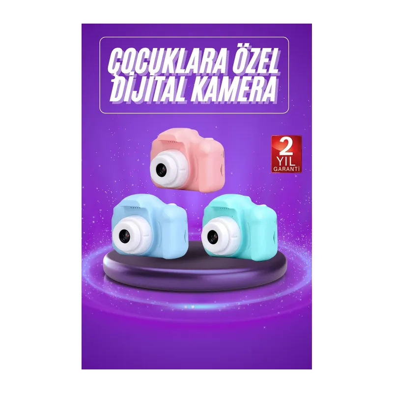 Dijital Fotoğraf Makinesi Çocuk Mini 1080p HD Kaliteli Renkli