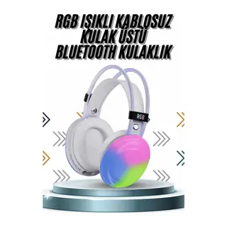 Kablosuz Bluetooth Kulaklık RGB Işıklı Kulak Üstü 5.3 Bluetooth Bağlantılı