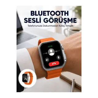 2025 Model Gelişmiş Özellikli Nabız Sensörlü Spor Takibi Yapabilen Titreşimli Saat Yeni Nesil