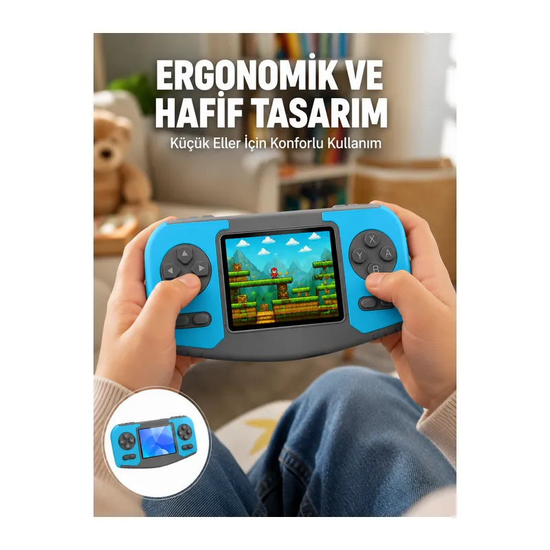 Taşınabilir El Oyun Konsolu Çocuk Gelişimine Uygun Oyun Cihazı