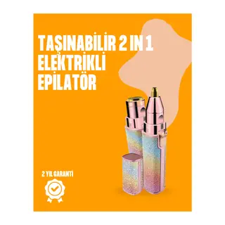 Mini USB Şarjlı Elektrikli Epilatör – Kaş ve Yüz Tüy Temizliği İçin 2'si 1 Arada