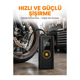 Taşınabilir Dijital Lastik Şişirme Cihazı Güvenli ve Pratik Kullanım Yeni Nesil