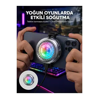 RGB LED Telefon Soğutucu Fan Yüksek Hızlı Soğutma Oyuncu Cooler Yeni Nesil