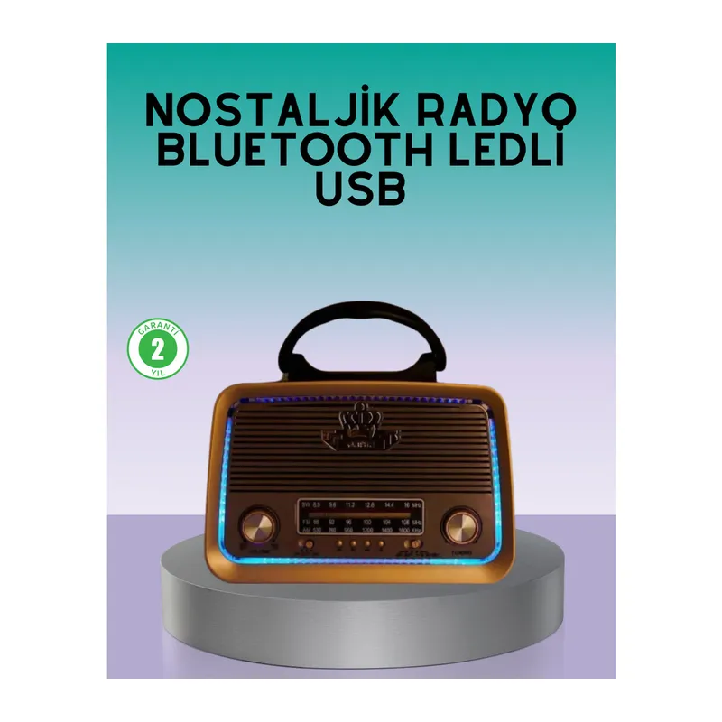 Bluetooth Özellikli Nostalji Radyo 3 Bant AM SW
