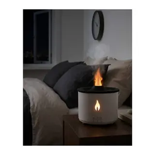 Alev ve Volkan Efektli Ultrasonik Aroma Difüzörü LED Gece Lambalı Hava Nemlendirici