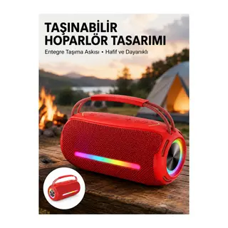 USB/SD/AUX Girişli Hoparlör – 10 W × 2 Çift Sürücü