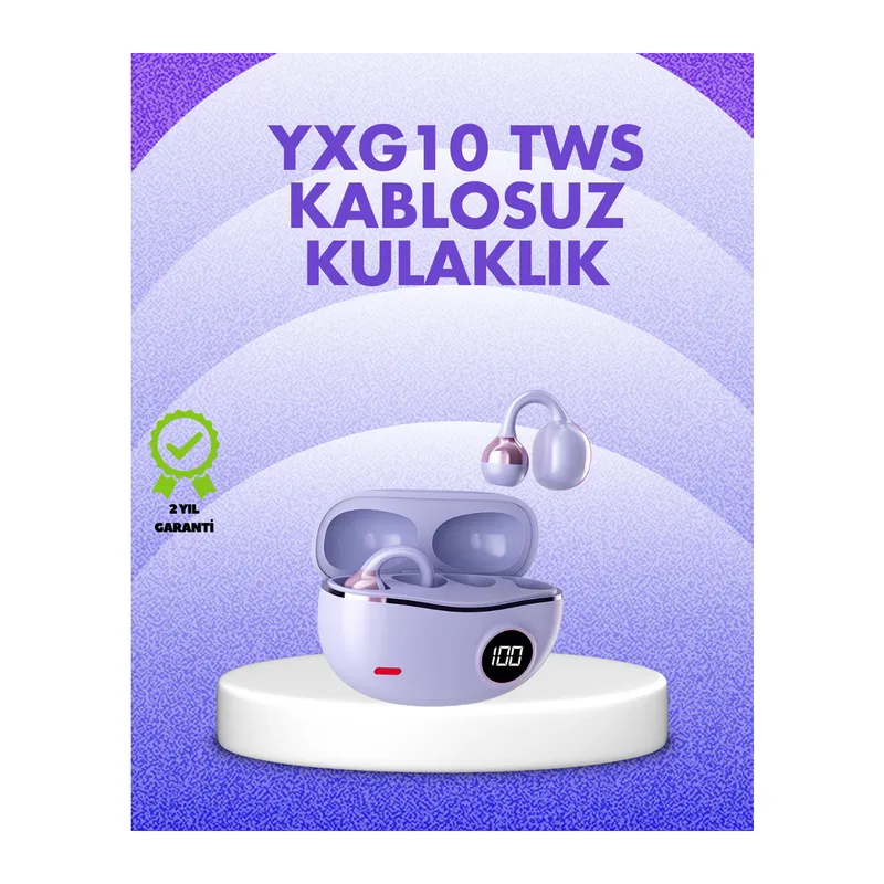 YXG10 Kablosuz Kulaklık – Bluetooth 5.4, Dokunmatik, LED Ekranlı Şarj Kutusu