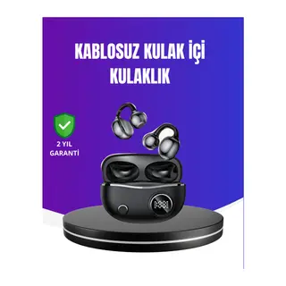 Ergonomik Klipsli Kablosuz Kulaklık – 30 Saat Pil ve Dokunmatik Kontrol Özelliği