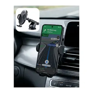 360° Döner Araç Telefon Tutucu Otomatik Kilit Mekanizmalı Stand