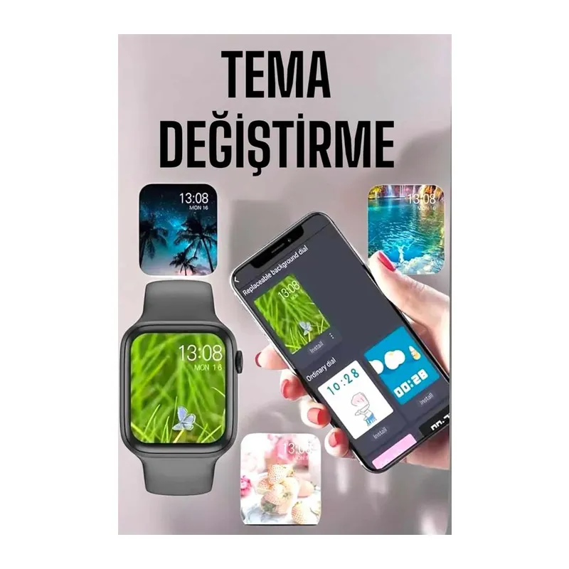 Akıllı Saat Amoled Ekran Yeni Nesil Bluetooth Bağlantılı