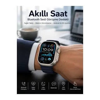 Akıllı Saat Sesli Görüşme Titreşimli GPS Bağlantısı Müzik Dinleme Sosyal Medya Bildirimleri Yeni Nesil